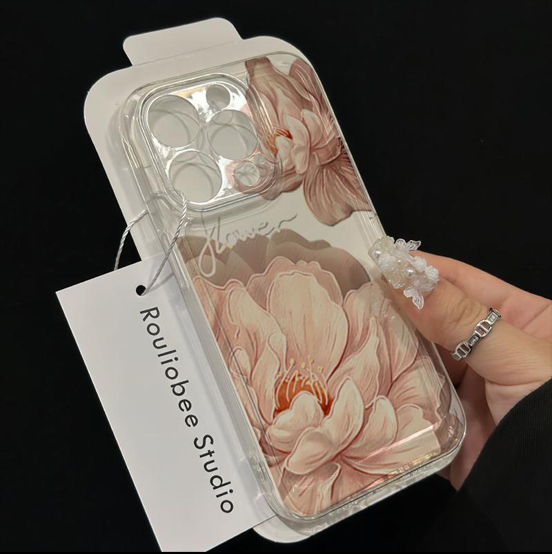Pink Lily Flower Case For Redmi Note 15 Pro 14 4G 13 5G 12 Plus MAX 11 Pro 12S 11S A5 A3 15C 13C 14C Y2K Soft Clear Cover