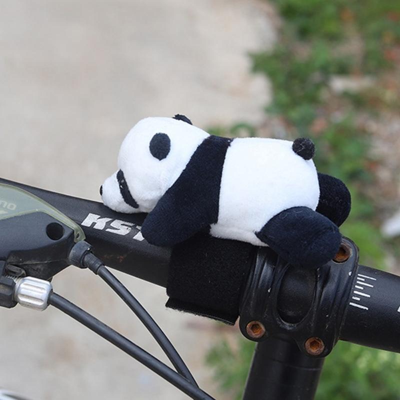 Adorable Cartoon Panda Bike Handlebars Accessory with Multiple Mounting Option Panda Handlebars Charm for Cycling Fun