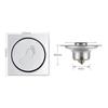 Pop Up Bounce Press-Type Floor Drain Metal Sewer Floor Strainer Useful Shower Foot Floor Drain