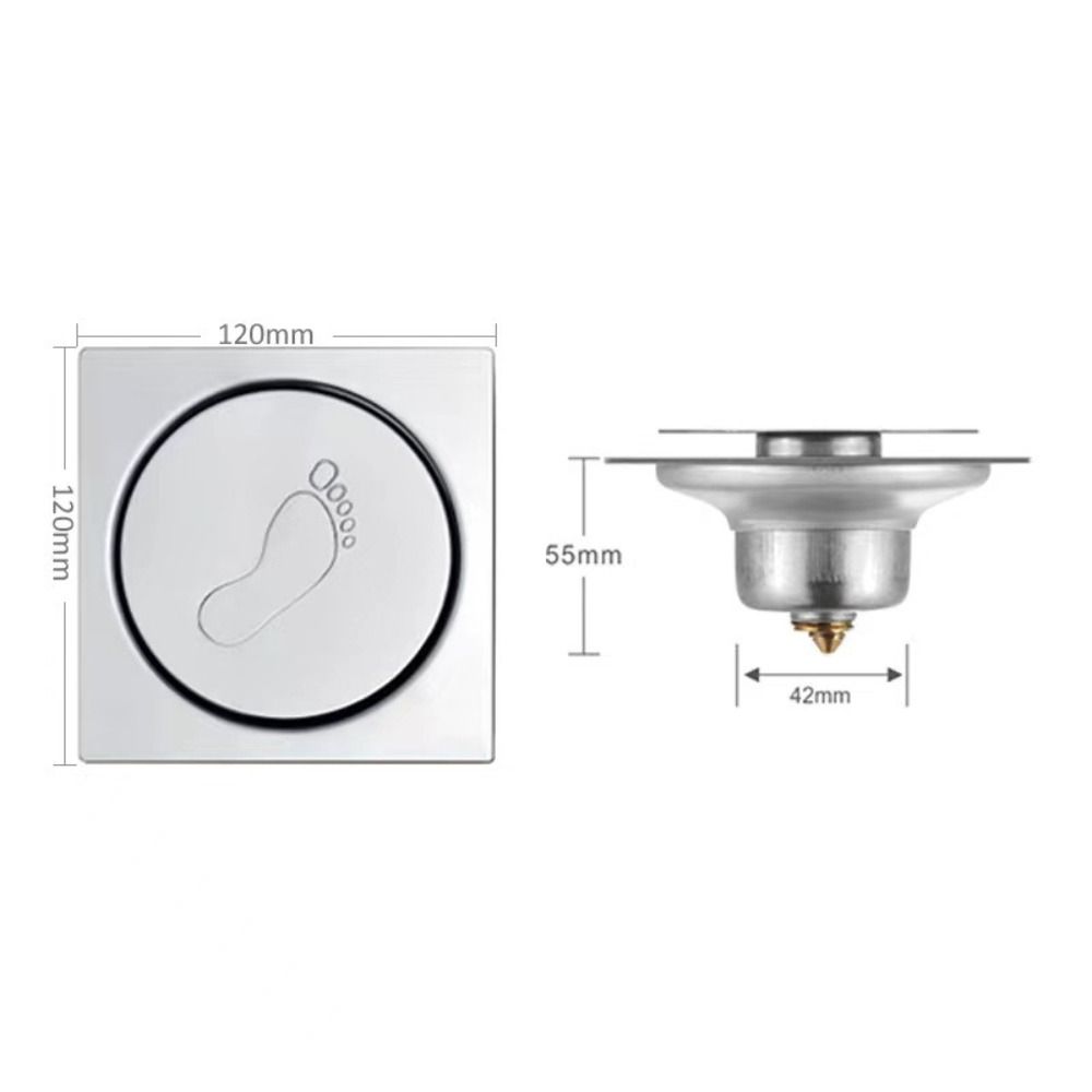 Pop Up Bounce Press-Type Floor Drain Metal Sewer Floor Strainer Useful Shower Foot Floor Drain