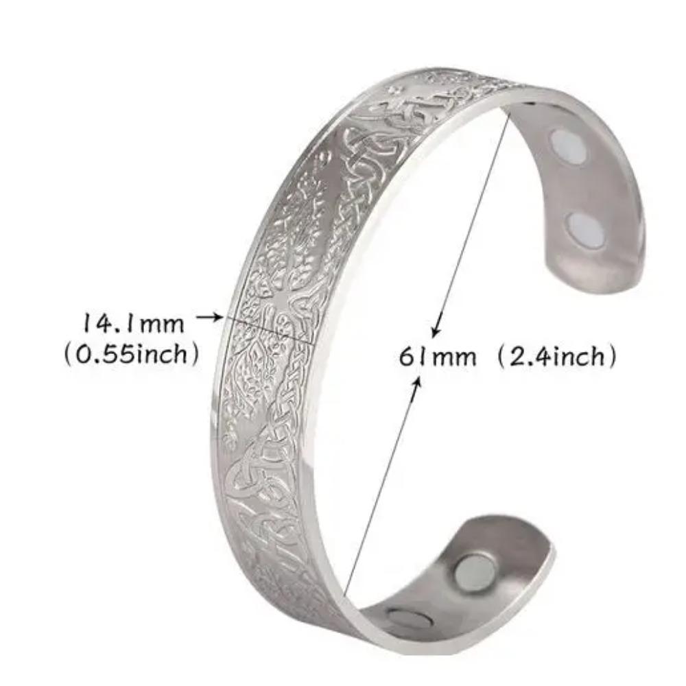 

Viking Wicca Tree Of Life Triquetra Stainless Steel Bangle Bracelet Supernatural Talisman Gift For Men