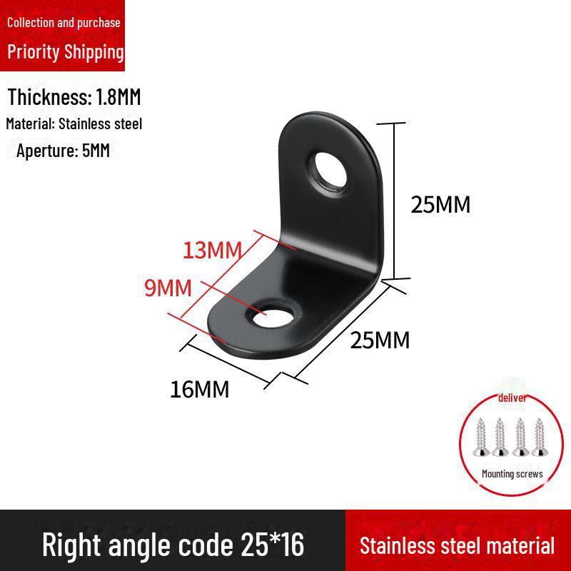 L-förmiger Regalträger aus Edelstahl, 90-Grad-Rechtwinkelverbinder
