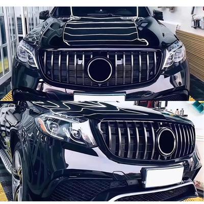 Kratka zderzaka przedniego dla Mercedes GLE AMG W166 2016-2019 styl GTR ABS czarna siatka grill osłona chłodnicy akcesoria tuningowe