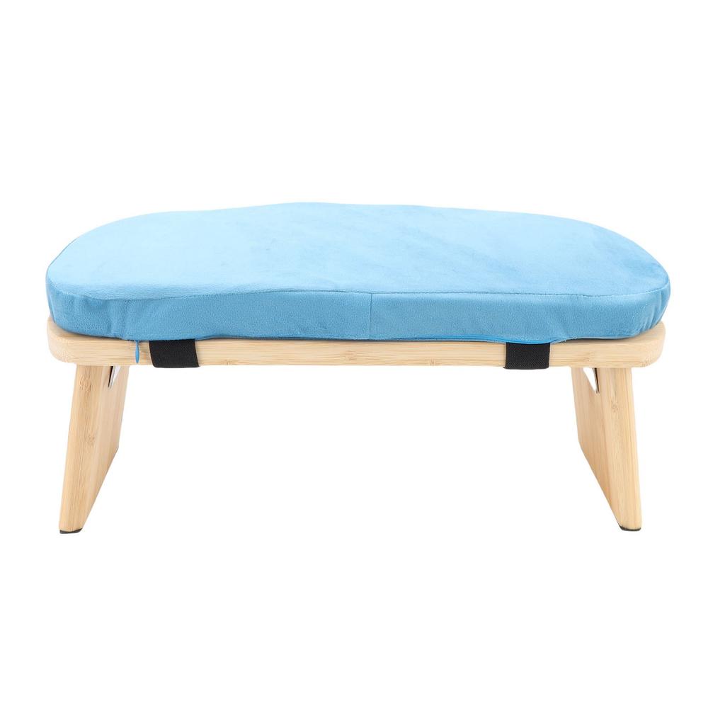 Wooden Meditation Bench Ergonomic Detachable Meditation Kneeling Stool Soft Cushion for   with Carry Bag