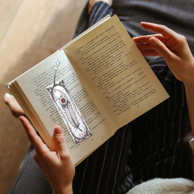 4Pcs Special Shape Beautiful Feathers 5D DIY Diamond Painting Bookmark Diamond Painting Bookmark Making Kit for Reading Day Gift
