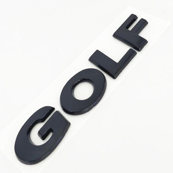 Silver or Black ABS GOLF Car Rear Bumper Trunk English Alphabet Letter Emblem Stickers Badge Decals Car Styling Logo Accessories