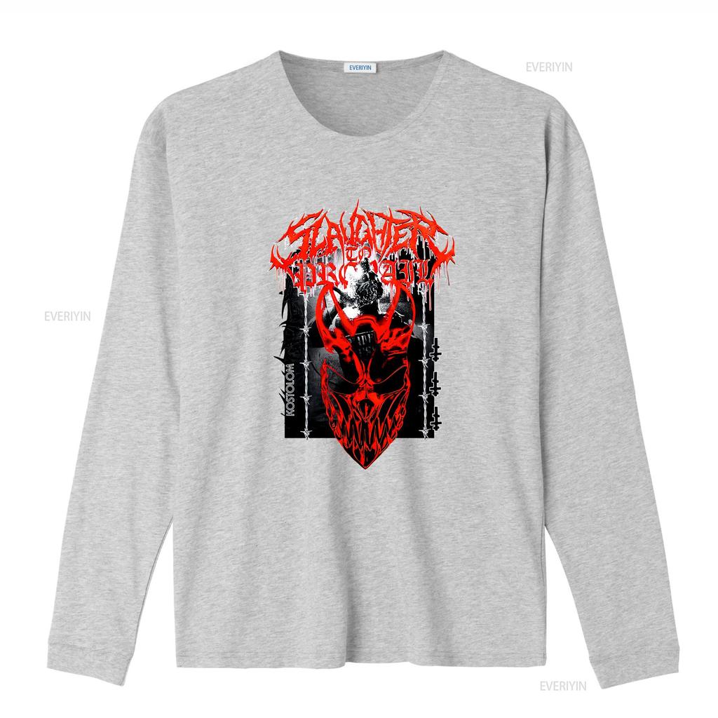 Slaughter To Prevail Demolisher Mask Shirt Heavyweight Black Tee Shortsleeve Vintage Washed Fashion Unisex Homme Slightly