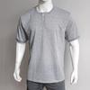 Men Button Crewneck T-Shirt Solid Color Short Sleeve Summer Shirt Casual Tee Shirt for Gym Workout Street Beach Wear