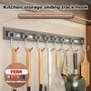 Aluminum Alloy Hooks Rack Holder Wall Mounted Wall Hanger New Kitchen Storage Rack Kitchenware
