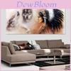 Indian Girl Wolf Wall Sticker Unique 3d Canvas Material For Decoration