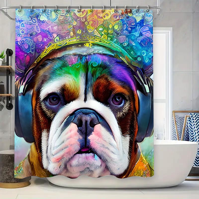 

Vibrant Animal Print Shower Curtain Modern Stylish Home Decor For Bathroom Perfect Gift Idea (Multicolor) W60H190(CM)-1 Pcs