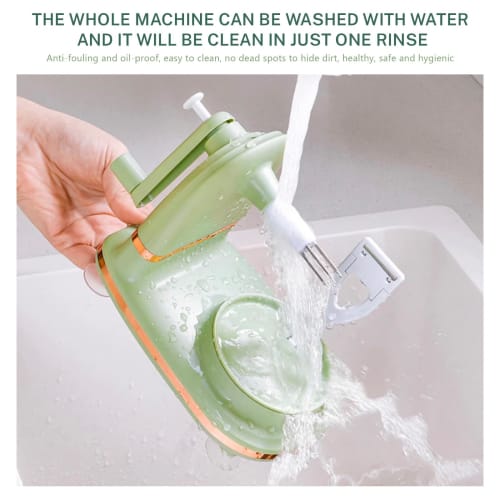 Manual Crank-Up Peeler, Corer, and Slicer - Suction Non-Slip Counter Grip - Stainless Steel Blade - Peel and Core In Seconds for Quick Applesauce Pie