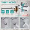 Electroplated Stainless Steel Multi-functional Handheld Shower Set with Extension Arm