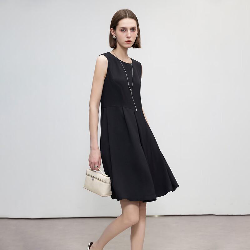 Demana 2026 Summer Textured Pleated Sleeveless Dress L