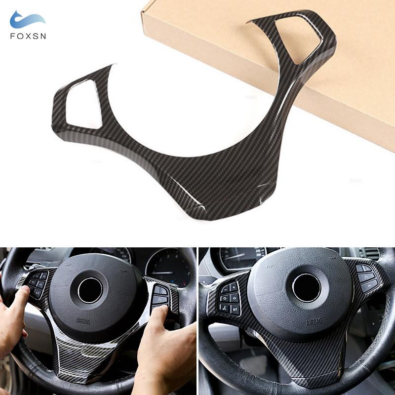 ABS Carbon Fiber Texture Car-styling Interior Steering Wheel Trim Cover For BMW X3 E83 2006 2007 2008 2009