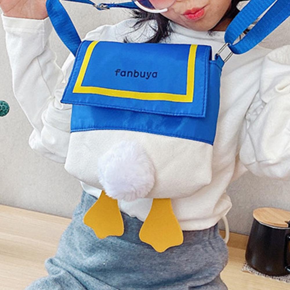 Cute Duck Crossbody Bag Kids Girls Plush Duck Purse Fluffy Kawaii Messenger Bags Shoulder Bags for