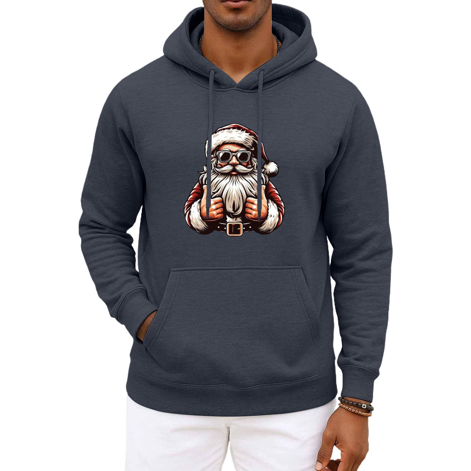 

Мужское и женское рождественское худи с капюшоном и длинными рукавами XL