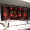1pc,2Dflat, Halloween garage door banner, classic horror movie killer character background photo party, Halloween decoration, ws