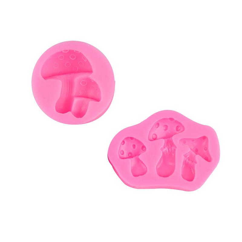Stampo in silicone a forma di fungo per fondente e argilla Decorazioni per torte da favola