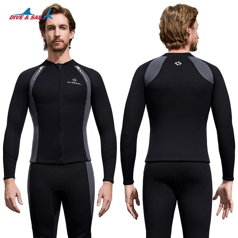 3mm Neopren Neoprenanzug Oberteil Langarm Tauchen Schnorcheln Schwimmen Surfen Wärme Schutz Herren
