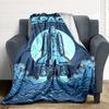 1pc Adventure Space Lightweight Flannel Blanket, Comfortable and Warm Blanket, for Office and Camping Sofa Bed, Livingroom026