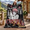 Coperta in Flanella con Nome Personalizzato Chainsaw Man Morbida Calda Coperta Plaid in Peluche Regalo Personalizzato per Famiglia Amici