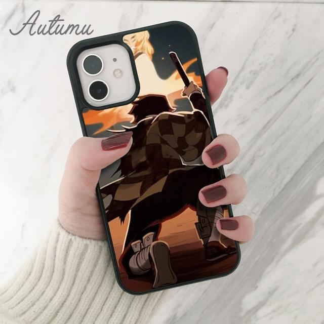 Rengoku Kyoujurou Demon Slayer Phone Case for iPhone 11 12 13 14 Pro Max Mini XR XS SE 2020 6 7 8 Plus Samsung S21 S22 Shell