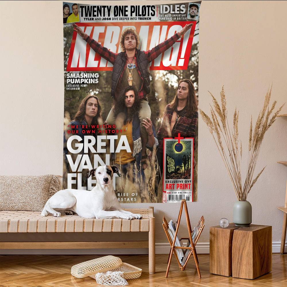 Greta Van Fleet Band Rock Cartone Animato Arazzo Arte Fantascienza Stanza Arredamento Casa Arte Arredamento Casa