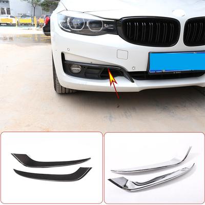 Style Fibre de Carbone Pour BMW Série 3 GT Gran Turismo F34 2013-2018 ABS Chrome Bandes de Phares Antibrouillard Avant Garniture Paupière Accessoires de Voiture