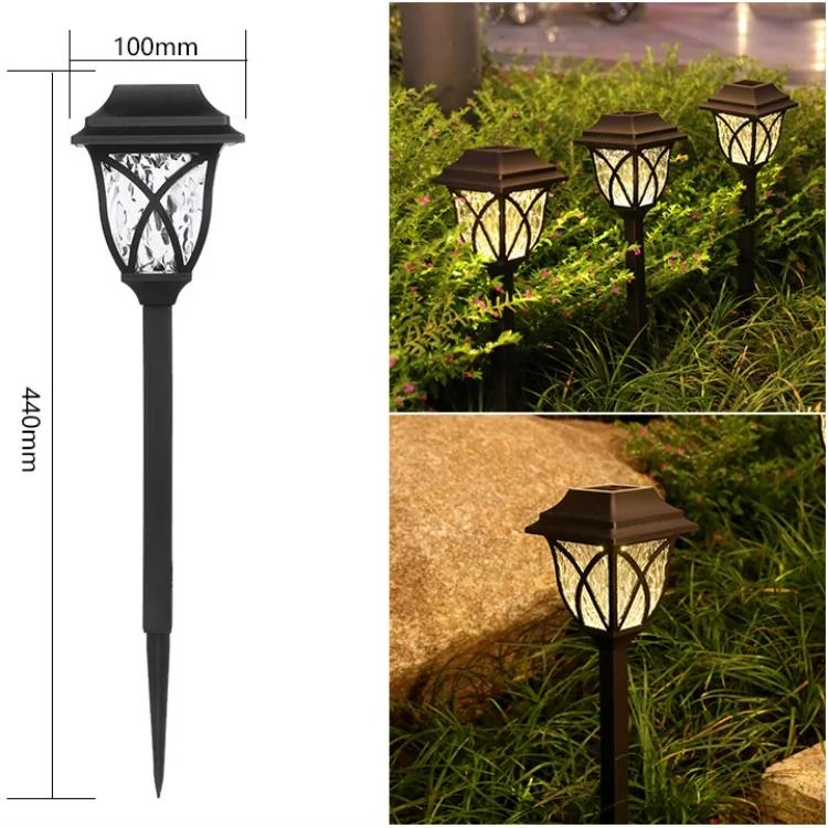 2Pcs LED Solar Rasen Lichter Im Freien Wasserdichte Powered Lampe Garten Dekoration Licht für Gehweg Pfad Villa Hof Solar Lampen