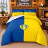 Printed 3Pcs Bedding Set Leeds United Football Pattern Bed Sheet Pillowcase For Bedroom Decor
