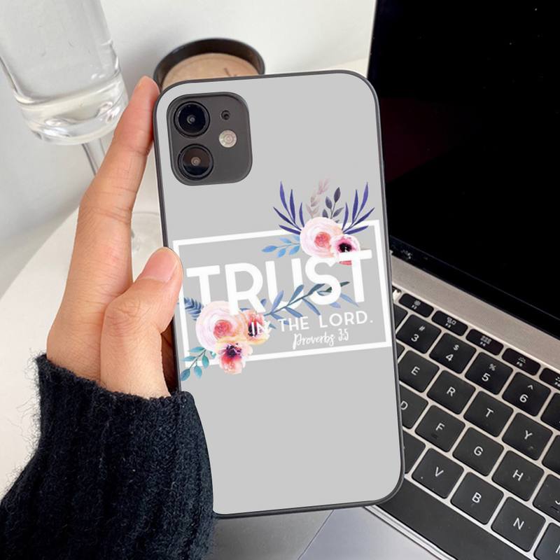 Bible Verse Philippians Jesus Christ Christian Phone Case for iPhone 11 12 13 Mini Pro XS MAX 8 7 6 6S Plus X 5S SE 2020 XR