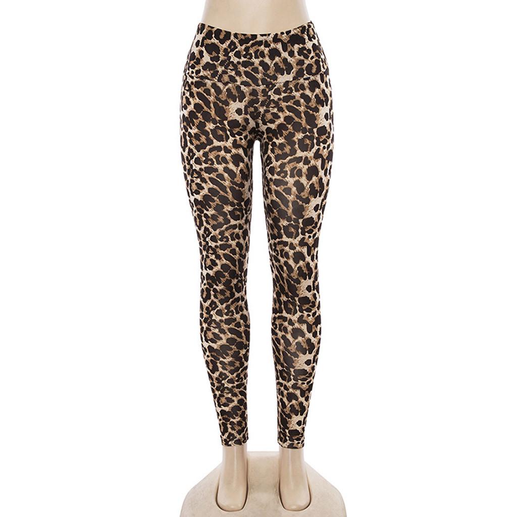Women Leopard Print Casual Sports Yoga 