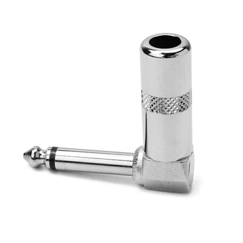 YERECDIL 6.35mm Jack Mono Microphone L-Shaped Audio Adapter Connector Replacement for Stringed Instruments Accessories