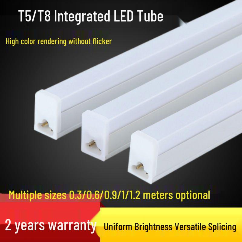 T5 T8 Integrated LED Tube Light, 1.2m Energy-Saving Strip for Living Room, Cabinet, or Workshop