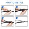3PCS For HONDA Civic Tourer Estate 2012-2015 26" + 18"+ 12" Front Rear Wiper Blades Windshield Windscreen Window Accessories