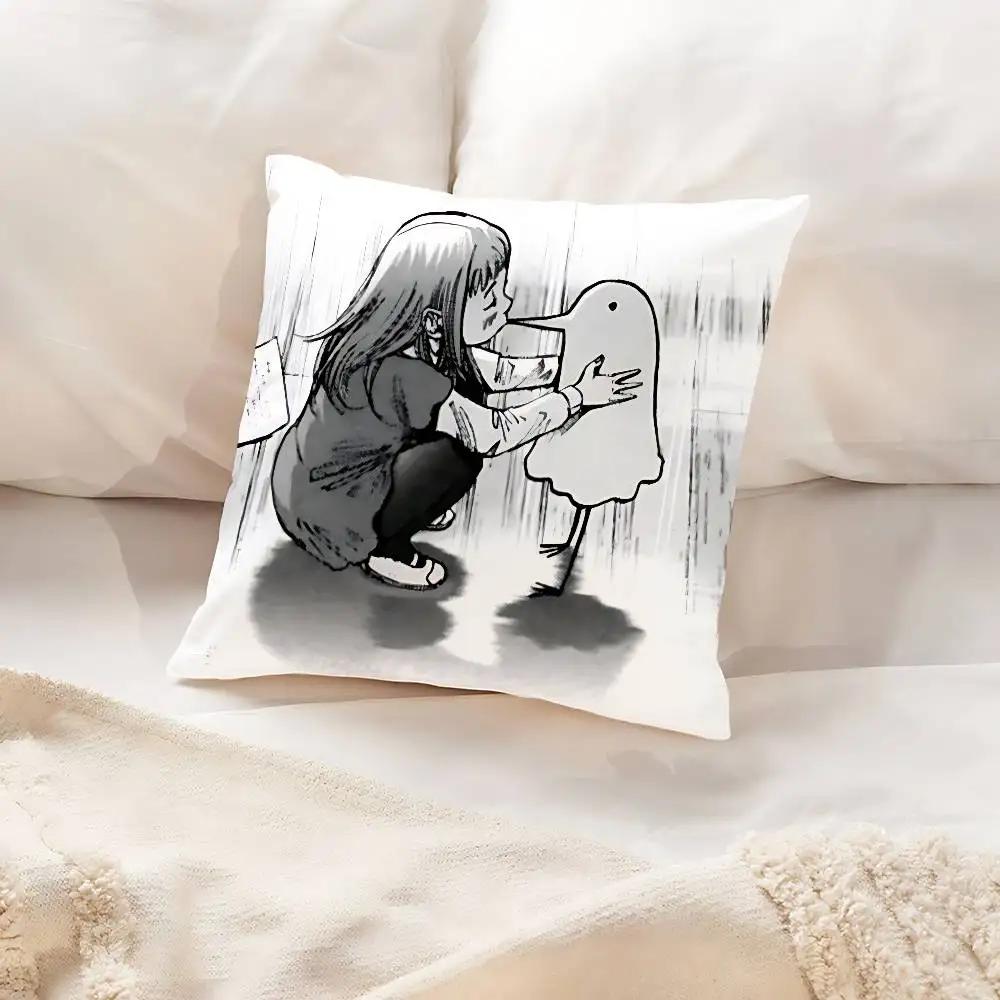 Goodnight Punpun Pillow Case Cushion Cover Soft Cute Throw Pillow Case For Car Sofa Pillowcase Polyester With Zipper