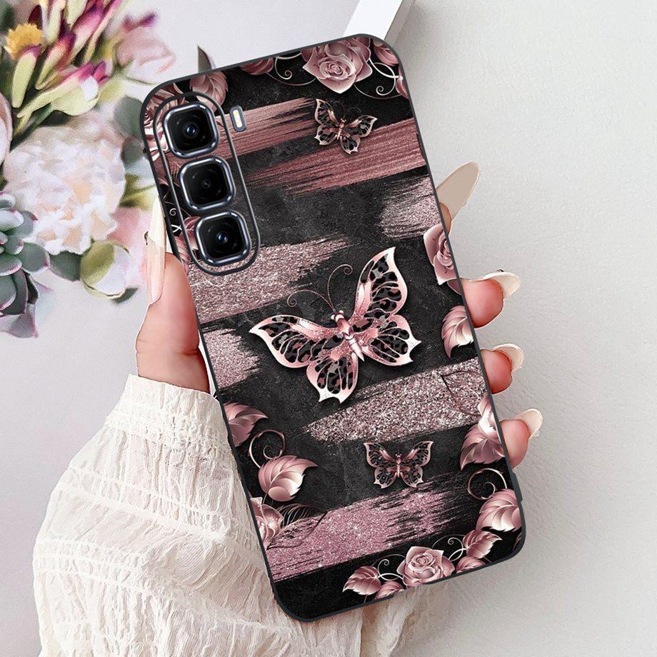 Soft Liquid Silicone Back Cover For Infinix Smart 9 HD Phone Case Infinix Hot 50 Pro+ Pro Plus Marble Gothic Style Cartoon Funda