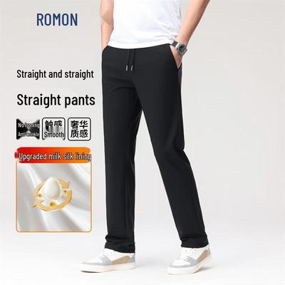 Men's Ice-Feel Loose-Fit Stretchy Milk Silk Casual Pants