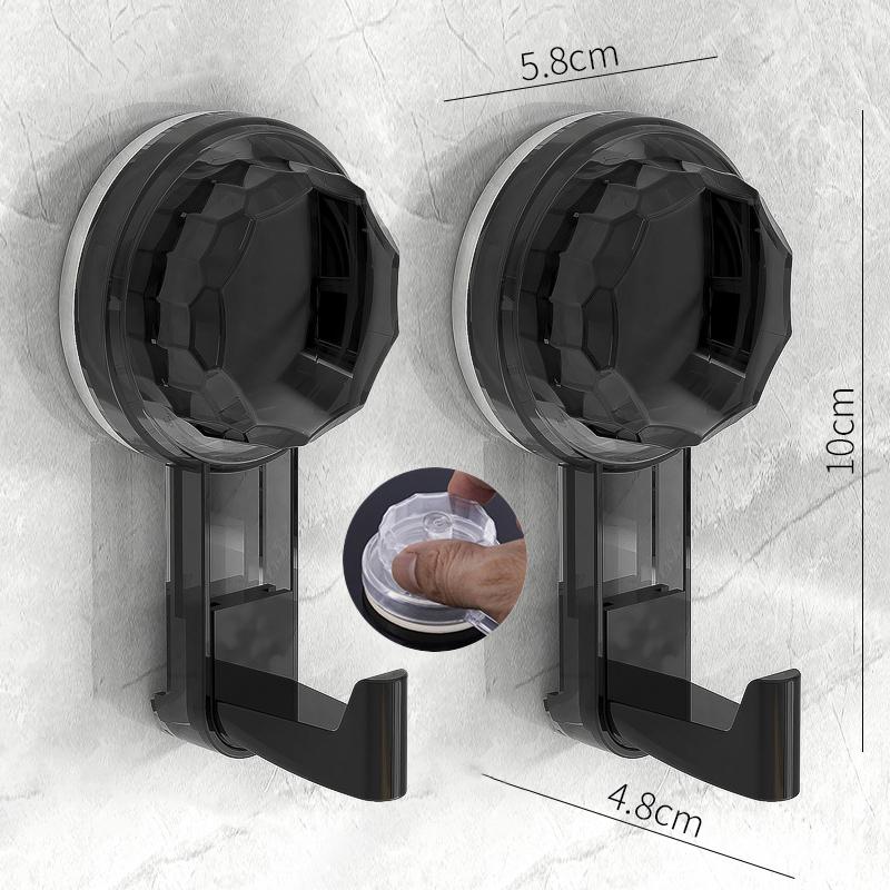 3pcs Removable Swivel Strong Suction Cup Hook Water And Moisture Resistant Suitable For Kitchen Bathroom