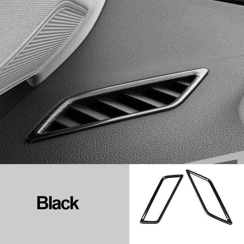 

Stainless Car Styling Dashboard Air Condition Vent Outlet Cover Trim Frame Stickers For Volkawagen VW Golf 8 MK8 2022 чорний