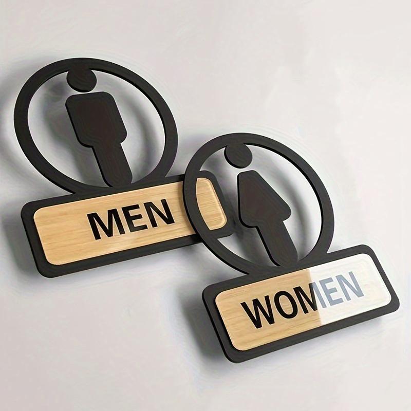 Toilet Sign Bathroom Restroom Reminder Sign Hanging Plaque For Business Company Office Public Door Wall