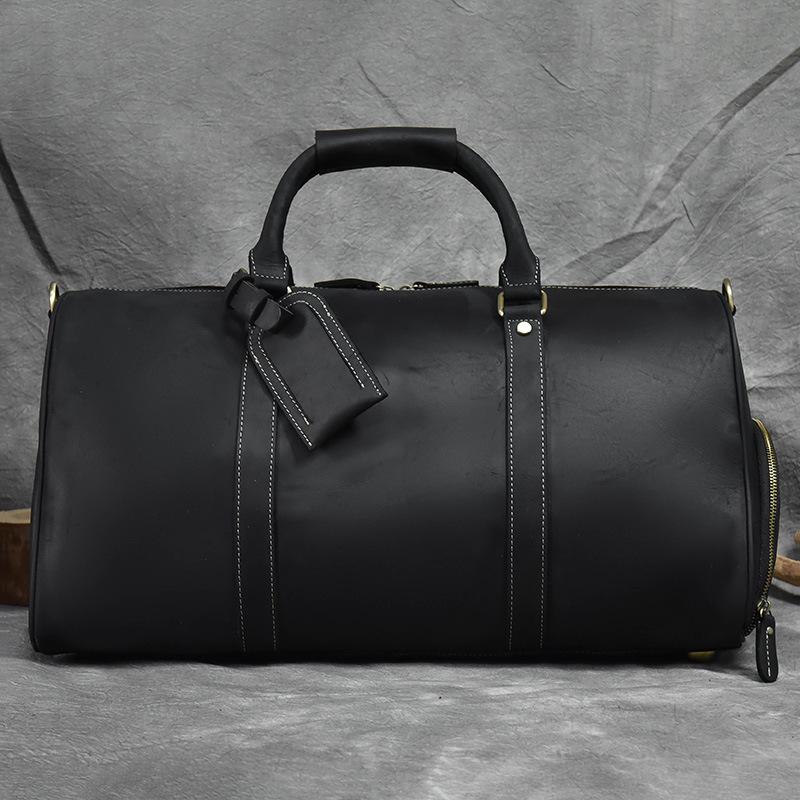 Retro Crazy Horse Leather Travel Bag