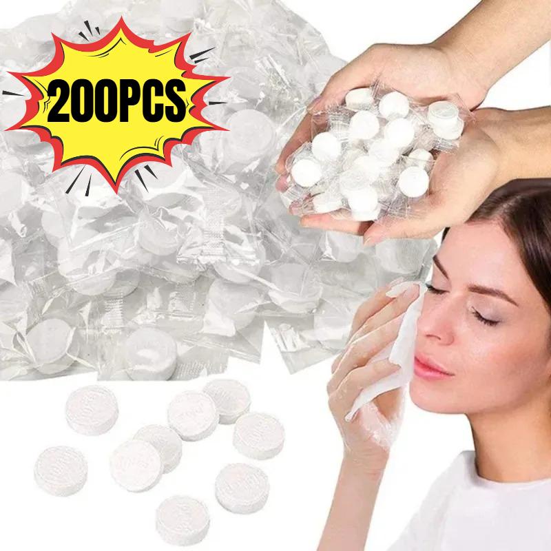 50/100/200 pcs compressed face towels for travel disposable facial towel Coin Tissues -  for Travel Camping, Beauty Salons Outdoor 20*22cm
