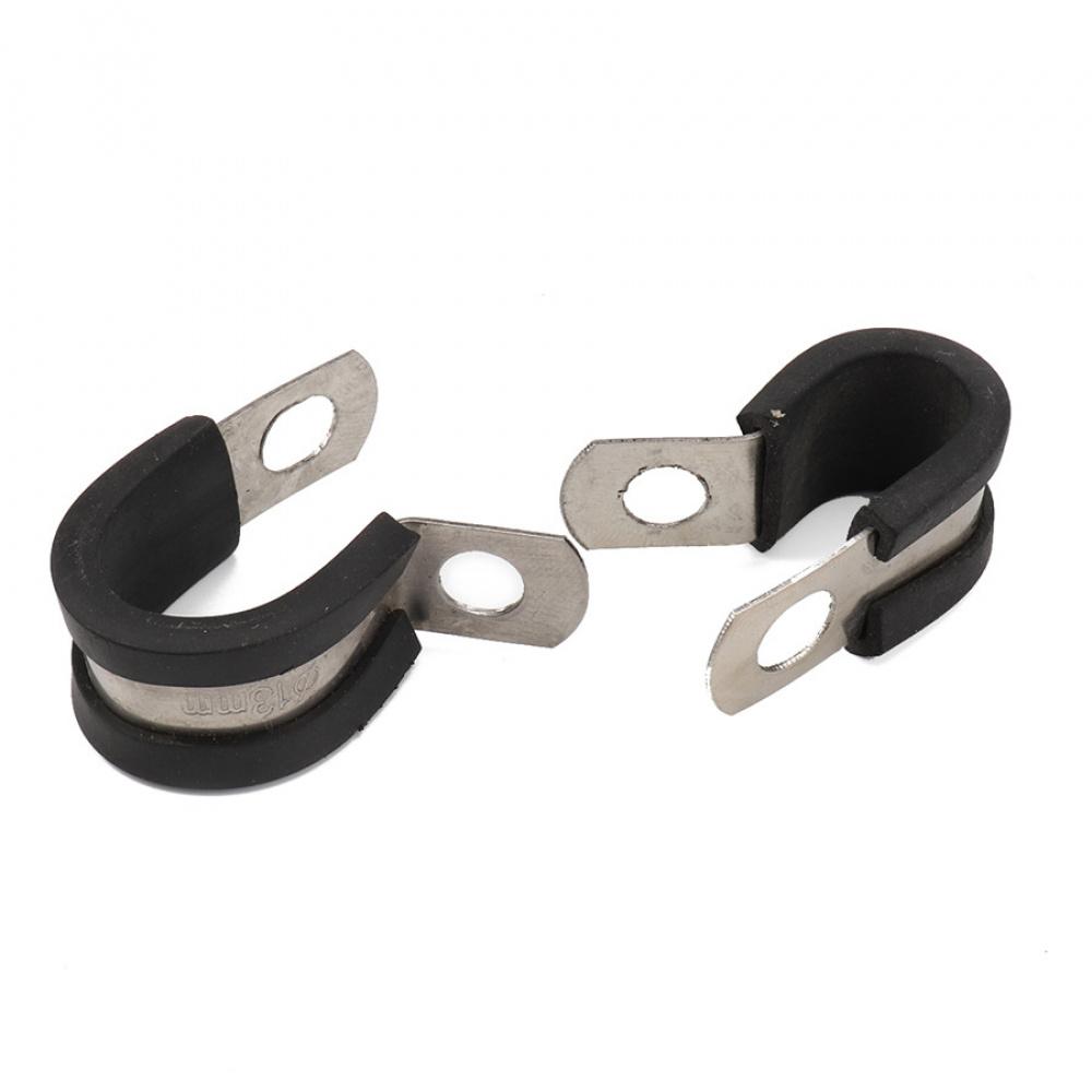 47× Car Hose Rubber Cushion Insulated Clamp 1/4" 5/8" 3/8"Stainless Steel Cable Clamps Assortment Kit