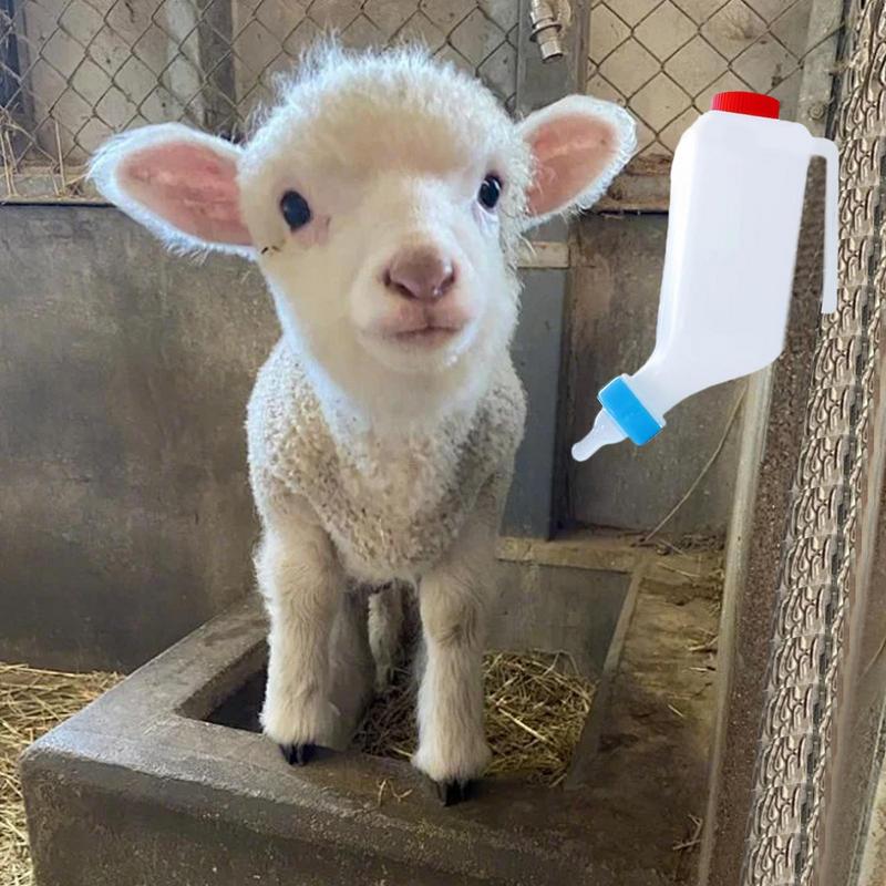 

800ml Goat Milk Feeder Bottle with Feeding Nipple Portable Calf Nursing Bottle for Lamb Calf Bull Cows Farm Livestock Supplies CN