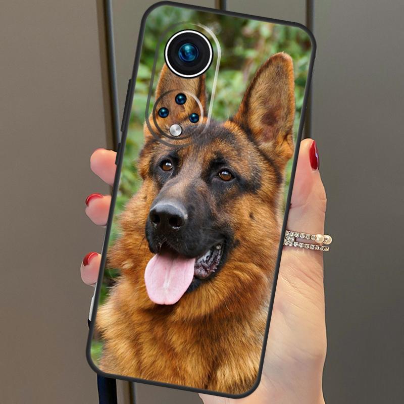 Deutscher Schäferhund-Abdeckung für Honor 50 Lite Fall für Huawei P20 P30 P40 Pro Nova 9 5T P Smart 2021 8X 9X 10i