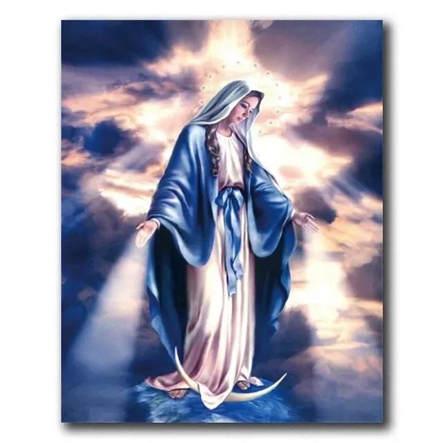 Panna Maria z Guadalupe Mexiko Plátno Obrazy Plakáty a Tisky Nástěnné Umění Obrázek Pro Dekoraci Obývacího Pokoj