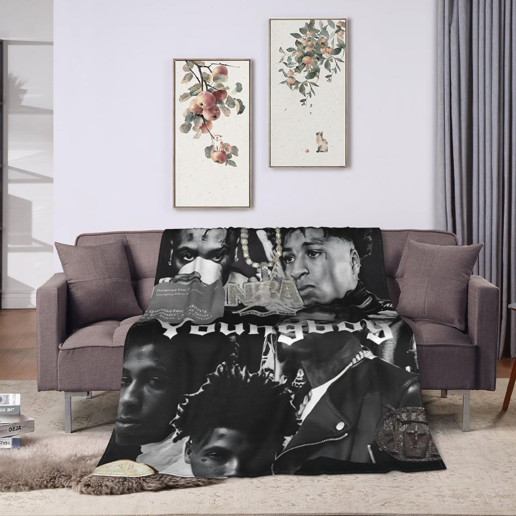 YoungBoy Never Broke Again Decken Super Warm Street Trend Plüsch Überwurfdecke Für Reisen im Freien Flanell Bettdecke Bettbezug