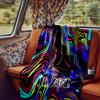 Colorful Abstract Waves And Vibrant Lines Art Blanketcustomize Your Name Lightweight Comfortable And Stylish Blanket For Travel Bed Home Chair Office